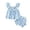 t#569Blue1939, variant on CAIVO Kids Summer Girls Outfit Sets Floral Print O-Neck Sleeveless Tops With Ruffle Shorts Cute Toddler Baby Two Piece Versatile Clothes Sets