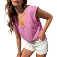 thumbnail image 5 of yillto Womens Short Sleeve Shirts Crewneck Basic Causal Loose Summer Tshirts Lightweight Soft Tops, 5 of 7