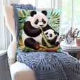 thumbnail image 2 of Sofa Cushion Covers Winter Pandas Theme Pillowcase Festive Cushion Cover, 2 of 6