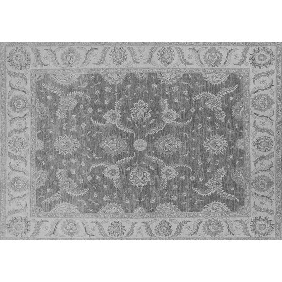 Ahgly Company Indoor Rectangle Oriental Gray Traditional Area Rugs, 5' x 7'