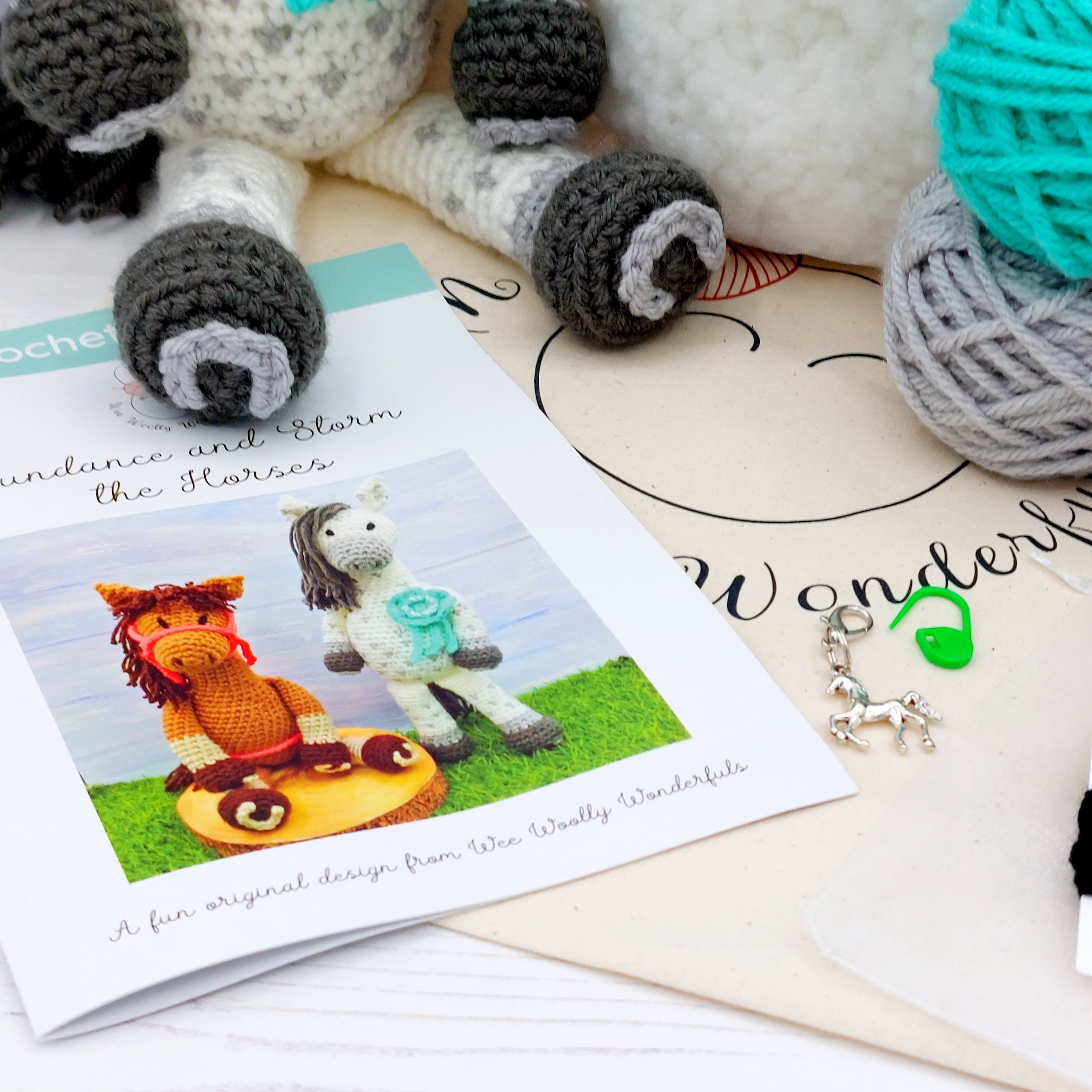Horse Crochet Kit - Sundance and Storm the Ponies (Storm the Horse Kit)