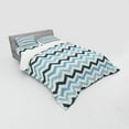 thumbnail image 3 of Ambesonne Blue Bedding Set 3 Pcs, Ocean Zig Zag Chevron Line, Twin XL, Pale Blue Dark Blue, 3 of 3