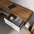thumbnail image 6 of Modway Transmit 55" Wall Mount Corner Wood Office Desk in Walnut/White, 6 of 9