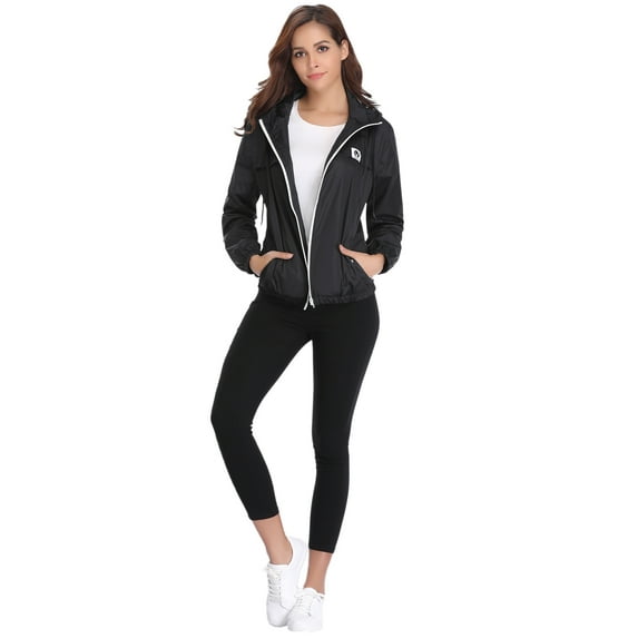 Purcoar Raincoat Women Lightweight Waterproof Rain Jackets Outdoor Hooded Windbreaker XS-XXL