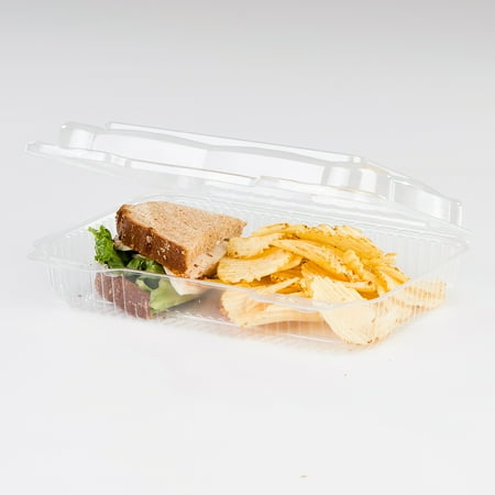 UPC 608219006679 product image for Detroit Forming LBH-667 Clear OPS Plastic Hinged Locking Lid Food Container, 8 x | upcitemdb.com