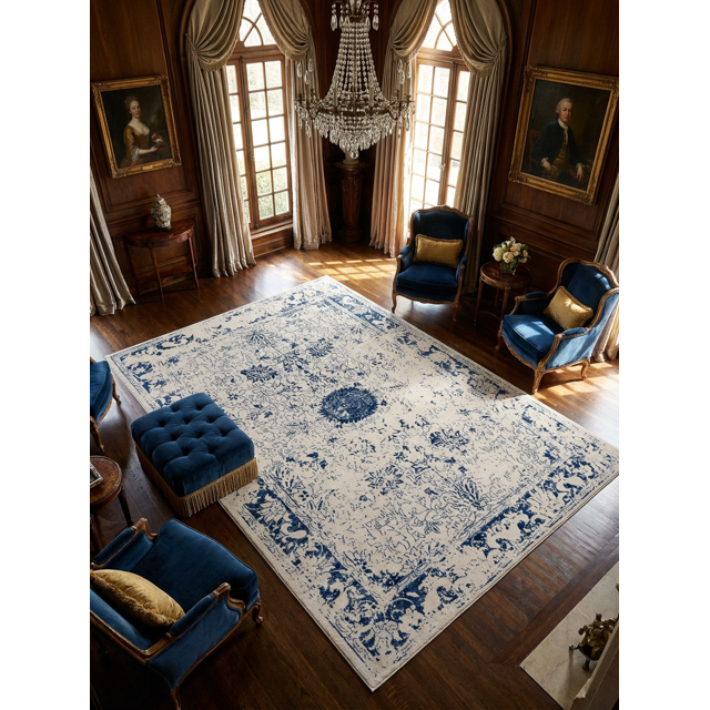 Rug Branch Havana Collection Tapis traditionnel en détresse.