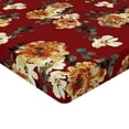 thumbnail image 4 of Ambesonne Floral Fitted Sheet, Retro Botanical Pattern Wild, Queen Size, Ruby Amber Grey Teal, 4 of 5