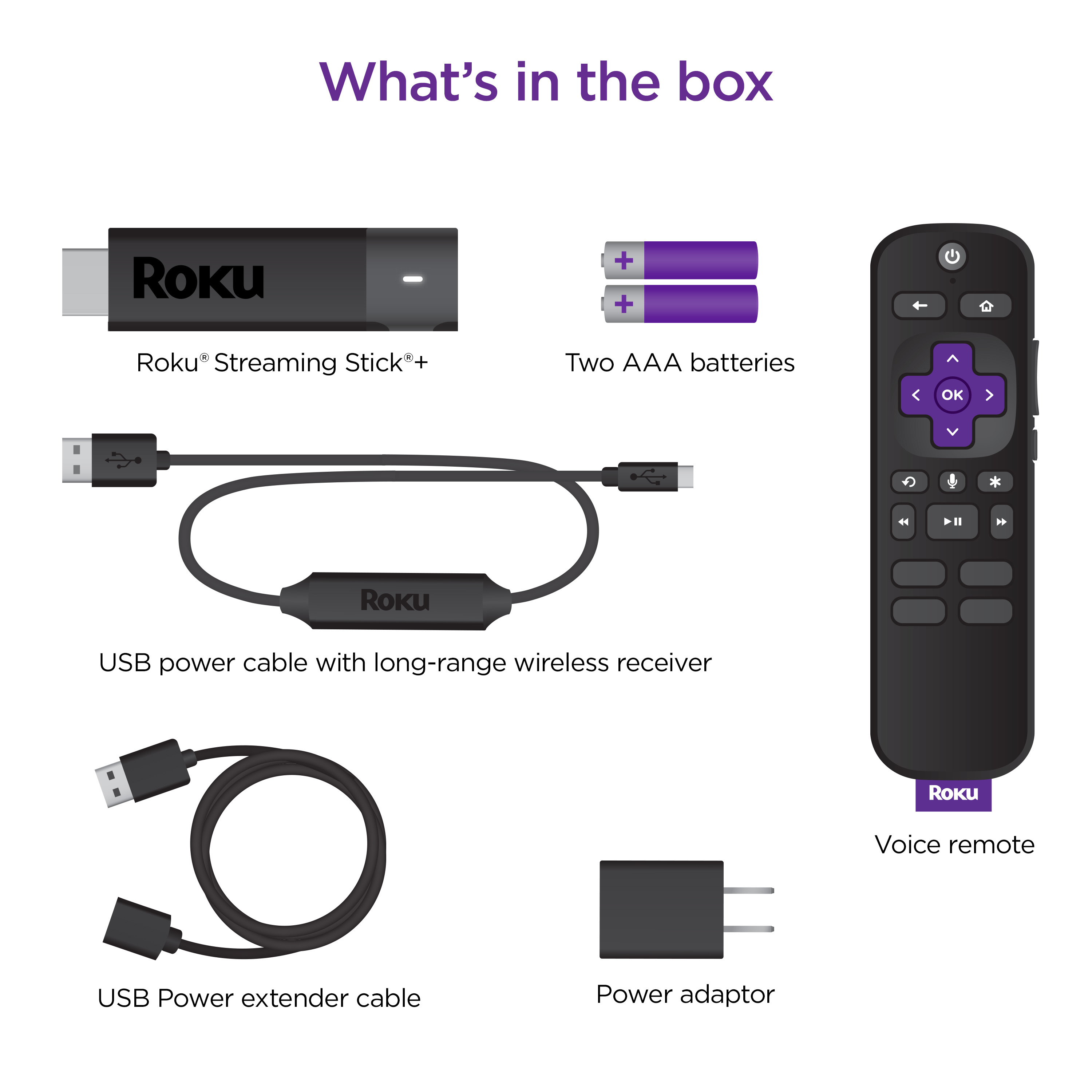 Roku Streaming Stick+ | HD/4K/HDR Streaming Device with Long-range Wireless and Roku Voice Remote with TV Controls - image 8 of 14