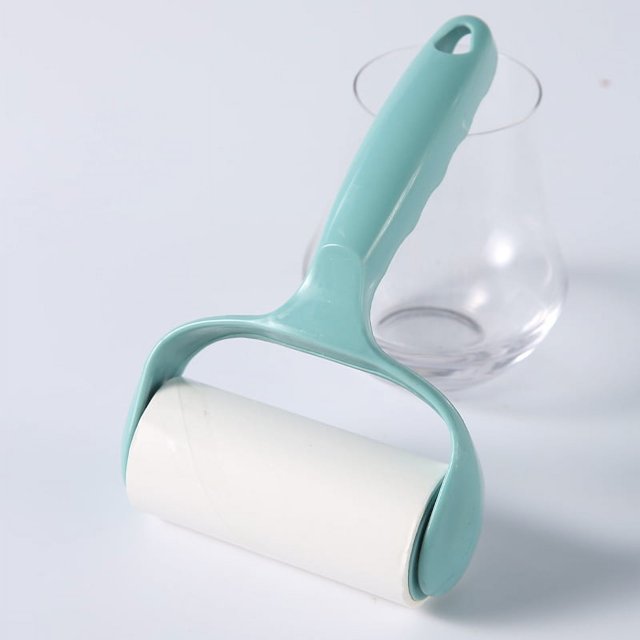 Cilindro adhesivo para cabello desgarrable en forma de T, autoproducido, portátil, adhesivo para ropa, rodillo adhesivo para pelo de mascotas, eliminación de polvo