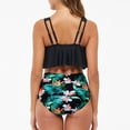 thumbnail image 4 of IDALL Bikini Sets Bathing Suit Women's High Waist Ruffle Bikini Set 2 Piece Two Piece Swimsuit High Waisted Bikini Sets Tummy Control Swimsuits Black 1 L, 4 of 8