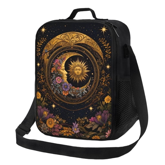 Moon And Sun Lunch Bag Insulated Thermal Lunch Box with Shoulder Strap & Handle for Women and Men
