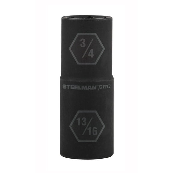 STEELMAN PRO 60228 1/2-Inch Drive 6-Point 3/4-Inch x 13/16-Inch Impact Flip Socket