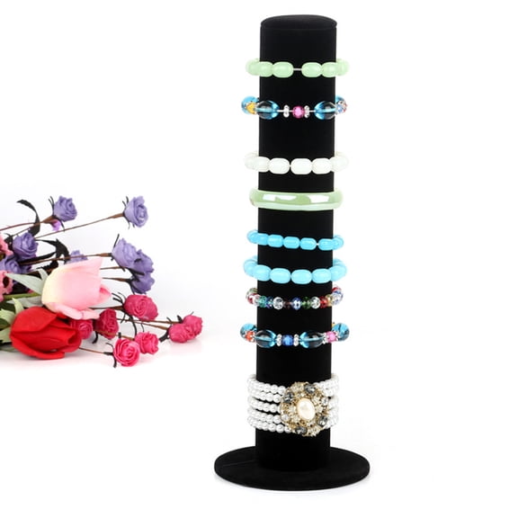 SmartBy Velvet Jewelry Stand Rack Bracelet Watch Hair Hoop Display Holder Organizer