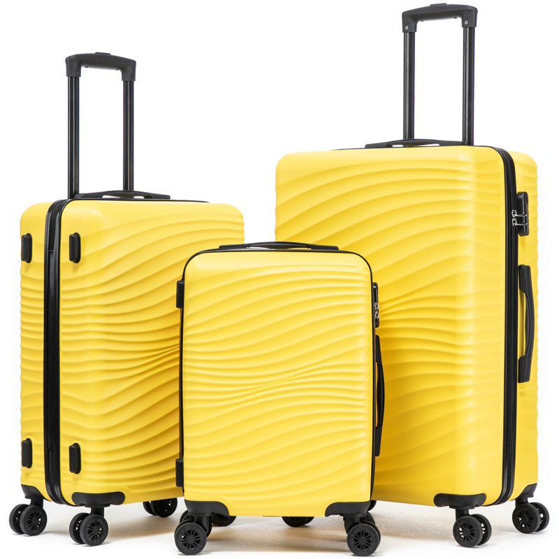 Rosamo 3-Piece Luggage Set Yellow