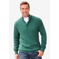 thumbnail image 3 of KingSize Men's Big & Tall Quarter Zip Mock Neck Lightweight Sweater, 3 of 4
