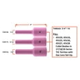 thumbnail image 2 of Consumables Kit for 17-18-26 Series TIG Torches with Gas Lens Set-Up - Long Nozzle - Sizes: 0.040", 1/16" and 3/32" (Model: AK-2-GLL), 2 of 6