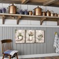thumbnail image 4 of Hieng Vintage Kitchen Wall Art Canvas Farmhouse Kitchenware Painting Prints Retro Utensils with Flower Pictures Arkwork Dining Room Decor Unframed, 4 of 6