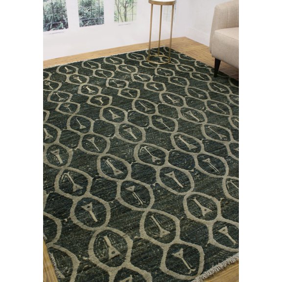 Peshawar Serra Grey/Blue Rug, 7'11" x 9'5"