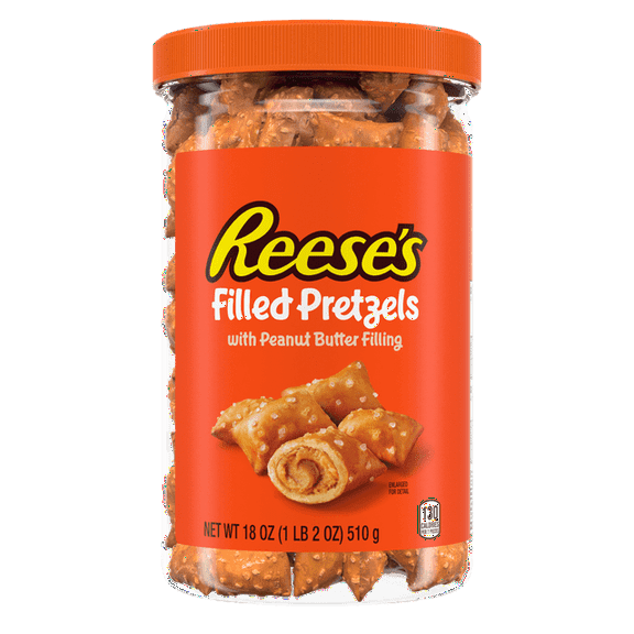 Reese's Peanut Butter Filled Pretzels, 18 oz Sharing Size (Pack of 4)