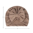 thumbnail image 3 of Cenuakty Baby Turban Hat, Big Hair Bow Knotted Headwrap Soft Newborn Hospital Hat for Boys Girls, 3 of 3