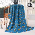 thumbnail image 2 of Cartoon Construction Vehicles Road Signs Blanket,Comfortable Soft Lamb Wool Throw Blanket,All Season,Warm Lightweight Blankets for Sofa Bed Couch Living Room Chair,50"x60", 2 of 4