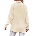 thumbnail image 5 of SLADYGLO Women Lapel Collar Button Down Long Sleeve Shirt, 5 of 7