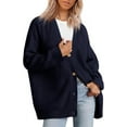 thumbnail image 1 of GHSDFBB Women's Cardigan 2023 Open Front Oversized Button Lightweight Sweaters V Neck Loose Cardigans Knit Outwear, 1 of 7