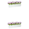 thumbnail image 3 of Toystoory Simulación de flores artificiales Plantas Valla de madera Pieza central de oficina falsa Type3 NO3, 3 of 6