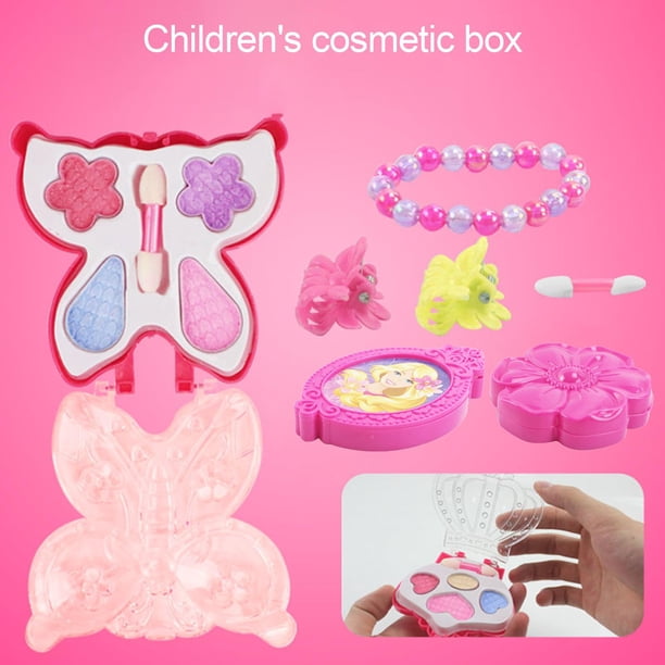 Non-Toxic Cosmetic Case Princess Dance Party Makeup Set Girls Toys Gift Children Toys Birthday Christmas New Year Gift heqiyong LED