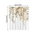 thumbnail image 2 of Shower Curtain,Tan Shower Curtain Sets Watercolor Brown Leaves On The Top Plant With Floral Bathroom Decoration With Hooks, 2 of 2