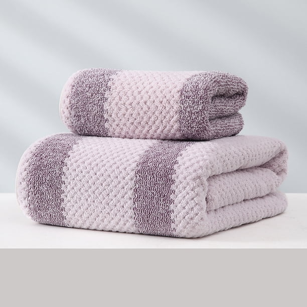 Nvzi Toallas de baño esponjosas - 3 toallas de baño premium moradas, 70*140 cm, suaves, de forro polar coral, absorbentes, toallas gruesas y paños para el baño después de la ducha, uso diario.