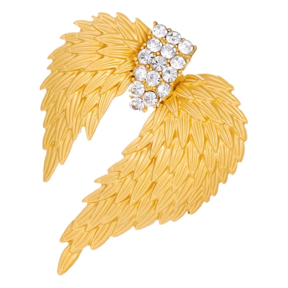 Soimiss Metal Angel Wing Brooch Pin for Clothes with Alloy and Rhinestone Design for Elegant Accessories
