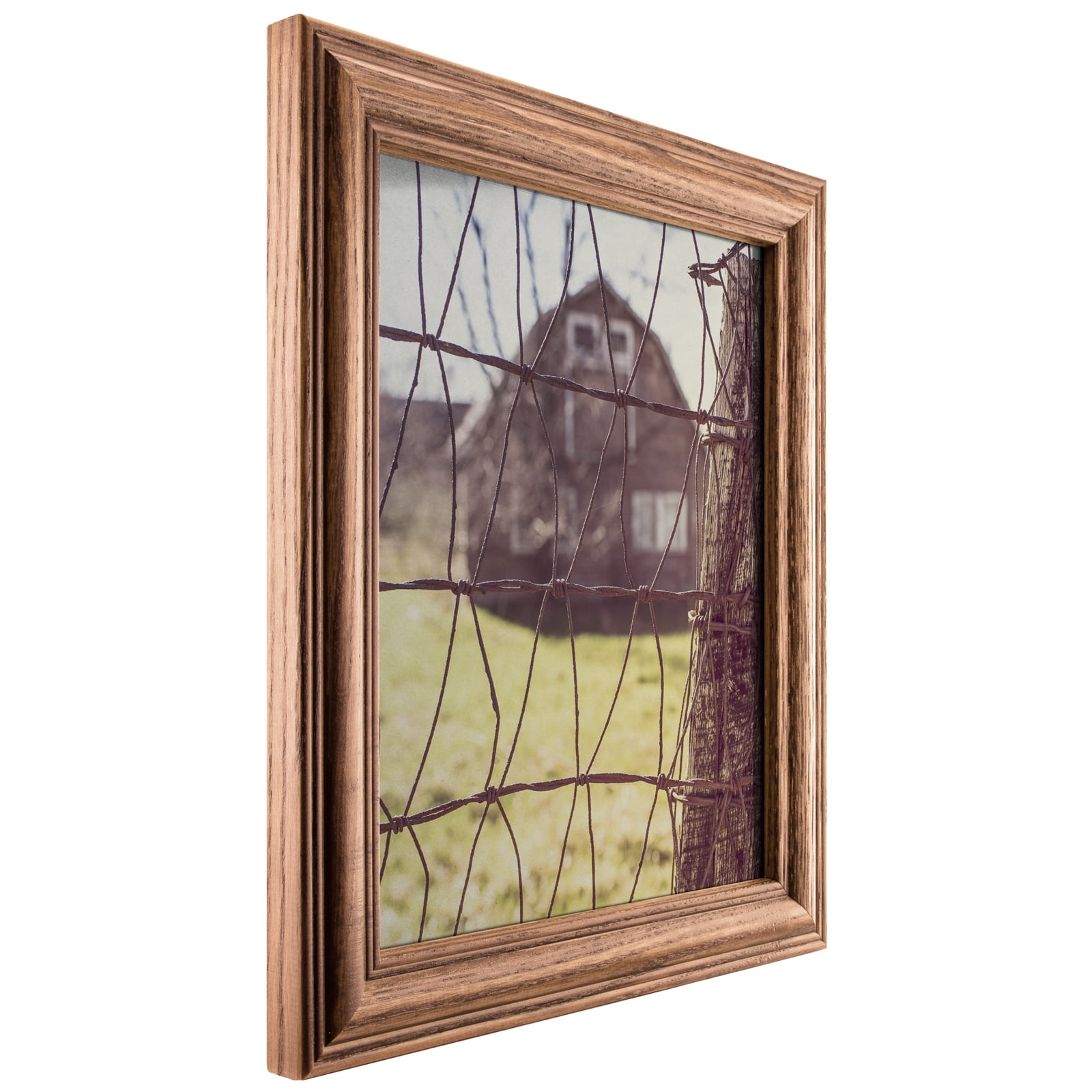Craig Frames Wiltshire 440, 18x24 inch Brown Picture Frame Matted for a 12x18 Photo