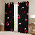 thumbnail image 2 of Castle Fairy Teens Girls Pink Bow Knot Blackout Curtains Set of 2 (52x84 Each),Red Cherry Window Curtains,Dreamy Princess Curtains and Drapes,Super Cozy Room Decor, 2 of 6