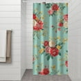 thumbnail image 2 of Pioneer Flower Floral Print Pattern Shower Curtain 36"x72" ,Bathroom Decorative Shower Curtains Set with 12 Hooks,Modern Waterproof Washable Shower Curtain, 2 of 6