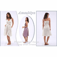 thumbnail image 5 of Amazhiyu Womens Cotton Summer Spaghetti Strap Sleeveless Midi Wrap Dress Pockets, 5 of 5
