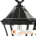 thumbnail image 3 of Gama Sonic Victorian Solar Wall Light, Outdoor Solar Lamp, Cast Aluminum Sconce, 150 Lumens Warm White LED, Black (94BM50010), 3 of 8