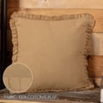 thumbnail image 3 of VHC Brands Burlap Solid Color Cotton Farmhouse Bedding Square 18x18 Filled Pillow, Natural Tan, 3 of 6