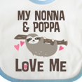 thumbnail image 4 of Inktastic Nonna and Poppa Granddaughter Sloth Girls Baby Bib, 4 of 4