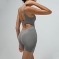 thumbnail image 7 of One Piece Workout Jumpsuits for Women Backless Tummy Control Bodysuit Shorts V Back Scrunch Yoga Romper, 7 of 7