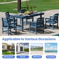 thumbnail image 4 of JUSTLET 6 PC Outdoor Patio Furniture Set, Patio Dining Sets, 5 Chairs and 1 Table, Navy Blue, 4 of 10