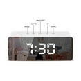 thumbnail image 3 of Multi-Functional Mirror Alarm Clock Digital Led Screen Bedside Night Light Brightness Adjustable Temperature Display Desktop Clock, 3 of 10