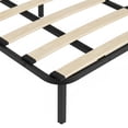 thumbnail image 1 of Queen Size Upholstered Platform Bed Frame - Headboard & Footboard, Modern Black Soft, Sturdy Wooden Slats, No Box Spring Needed, Easy Assembly, Quiet and Non-Slip, Black Flannel, QUEEN, 1 of 8