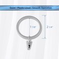 thumbnail image 3 of 1-7/8 inch Noise-Canceling Curtain Rings w/Clip in White (Set of 10),(1938-01), 3 of 3