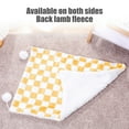 thumbnail image 6 of Fasiaou Checkered Dog Blanket, Jacquard Sherpa Blankets for Small Dog and Cats, Cute Aesthetic Style Fluffy Fleece Pets Blanket for Couch Protection Washable,Yellow, 6 of 6