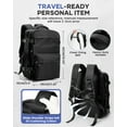 thumbnail image 5 of Large Vacuum Travel Backpack with Pump for Women,Airback Personal Item Carry on Backpacks Flight Approved 18x14x8 inches for Men,Laptop Waterproof Work Compression bags Casual Daypack,Black, 5 of 10