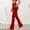 Red, variant on Women Clothing Trendy Mid Waist Flare Joggers Casual Loose Fit Stretchy Trouser with Pockets Classic Long Pants