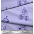 thumbnail image 3 of Soimoi Poly Georgette Fabric Leaves & Paisley Block Printed Fabric 1 Yard 42 Inch Wide, 3 of 3