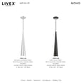 thumbnail image 2 of 49631-66 Livex Lighting Andes - 1 Light Tall Pendant In Urban Style-30.5 Inches Tall and 5 Inches Wide-Brushed Aluminum/Polished Chrome Finish, 2 of 12