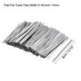 thumbnail image 2 of Uxcell Foil Twist Ties 3" Plastic Closure Tie for Tying Bread, Candy, Cookies, Gift Bags, Silver Tone 750 Pack, 2 of 5